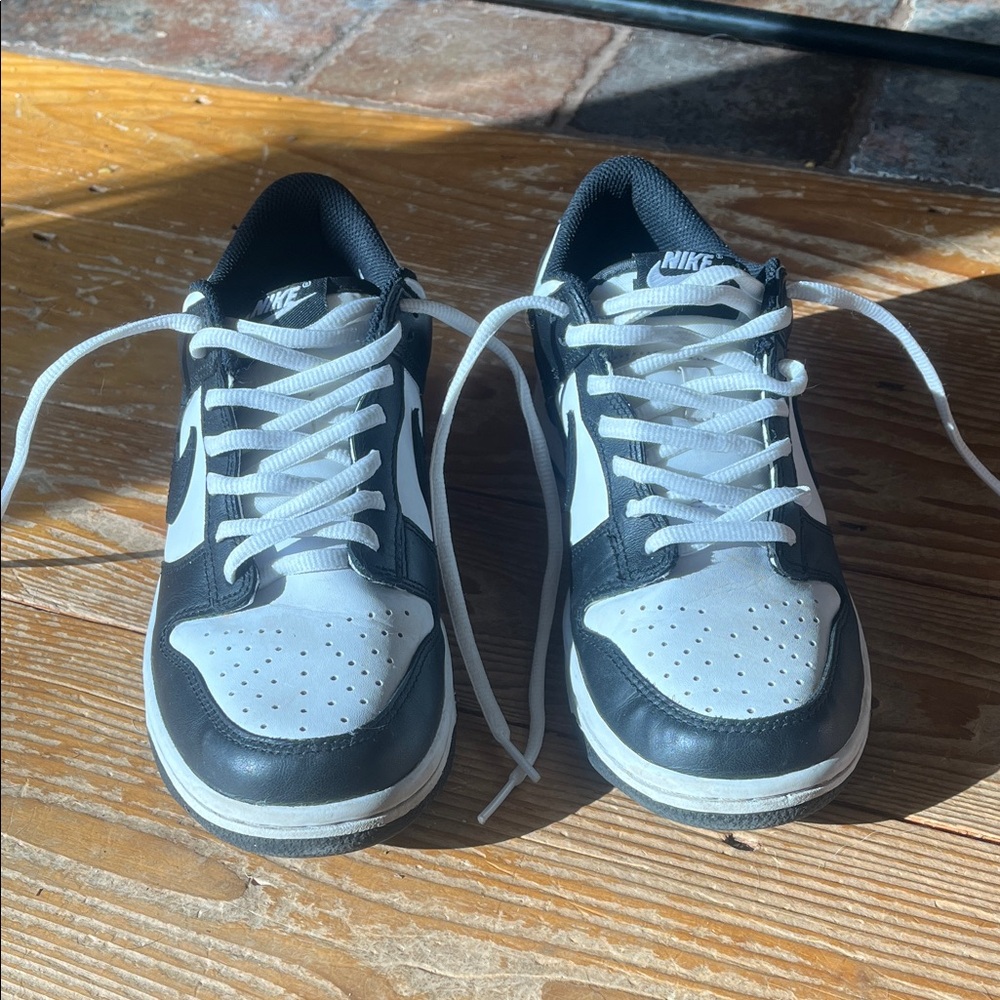 Nike Kids Dunk Low Panda Black and White Sneakers